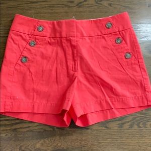 NWT Loft sailor shorts in a tomato red, size 2